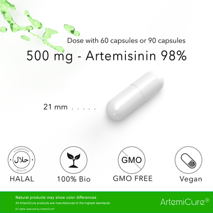 Artemisinin 98% - 500mg - 90 Capsules