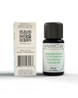 Back view of ArtemiCure Artemisia annua 1:5 Full-Spectrum Plant Extract. QR code, product details, barcode, and manufacturer information (PhytoCureXL LLC, Miami, USA). High-concentration herbal extract in 24 ml bottles.